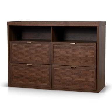 Showcasing Konenova 1.2m Buffet Unit - Walnut DT10962-IG Buffet by Calibre Furniturs