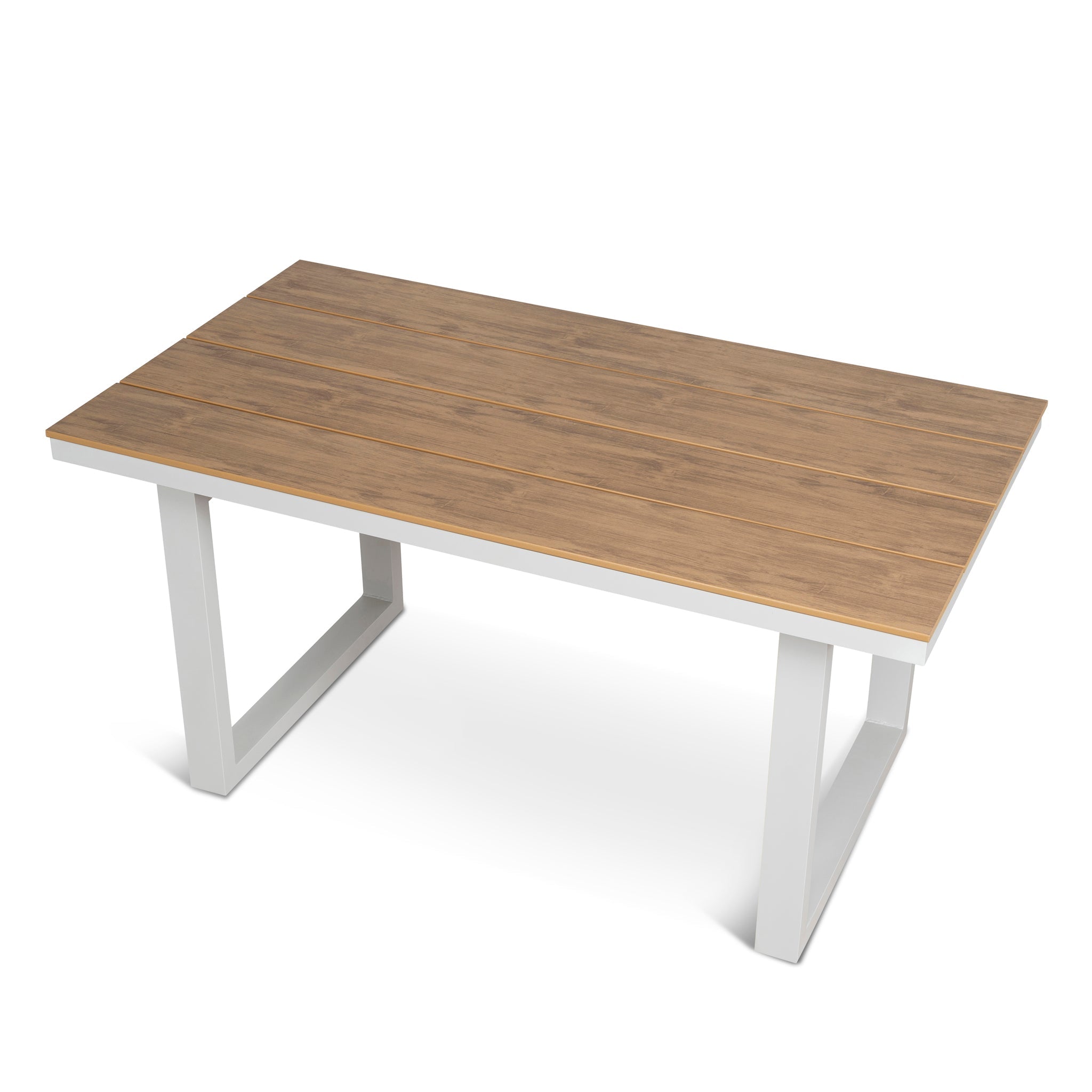 CDT12051-ID 1.6m Sand White Outdoor Dining Table - Natural