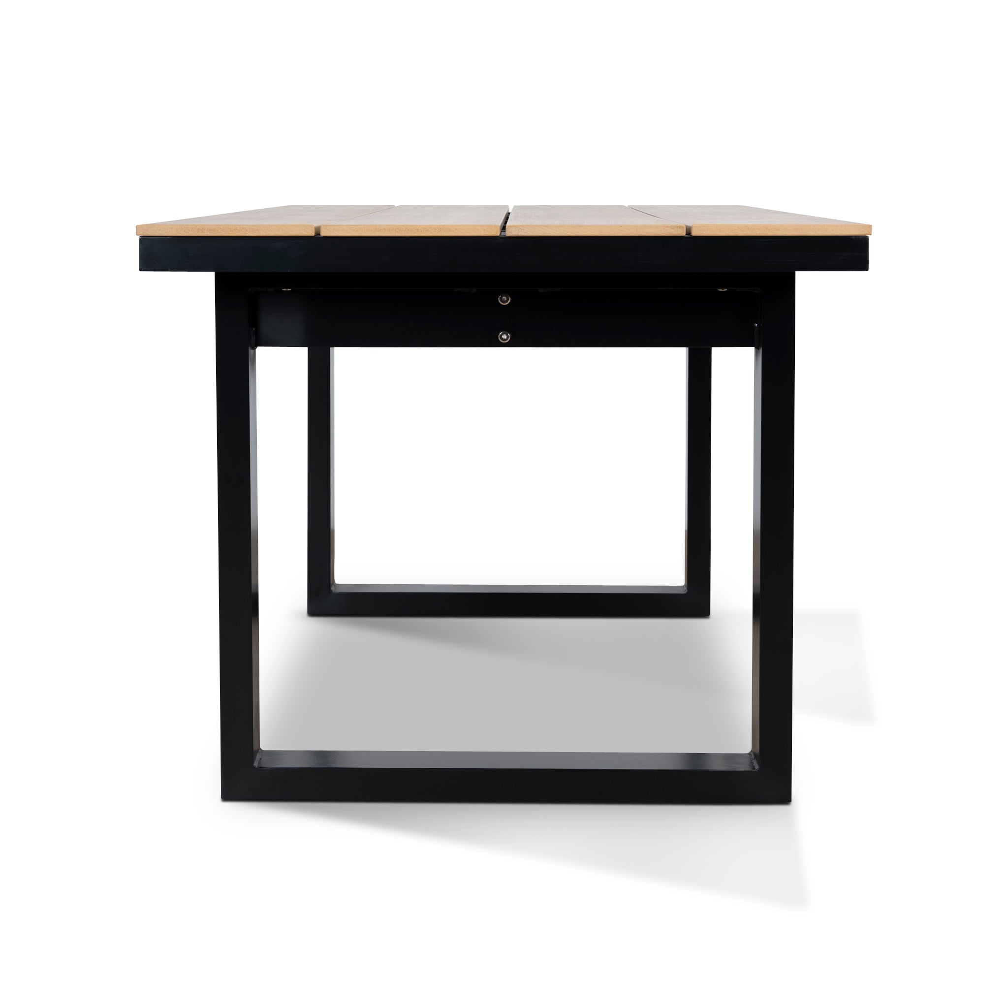 1.6m Black Outdoor Dining Table - Natural - image 3
