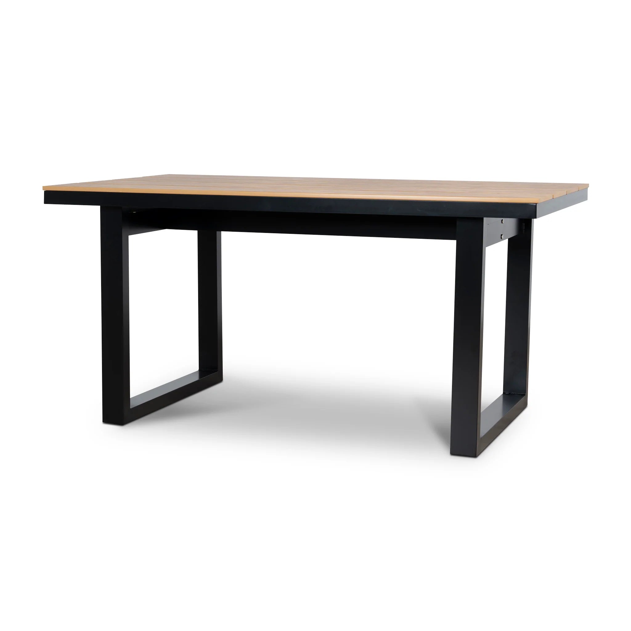 Showcasing Labulora 1.6m Black Outdoor Dining Table - Natural DT12053-ID Dining Table by Calibre Furniturs