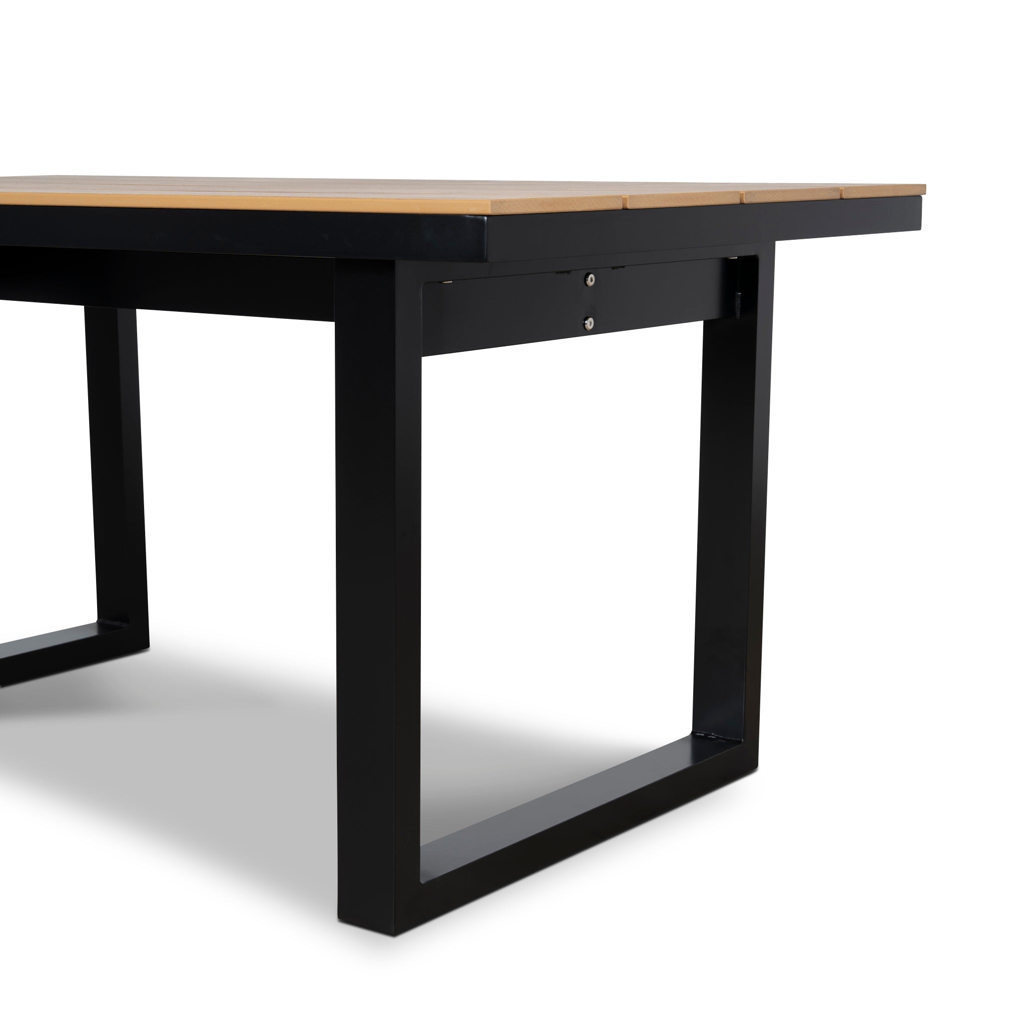 1.6m Black Outdoor Dining Table - Natural - image 6