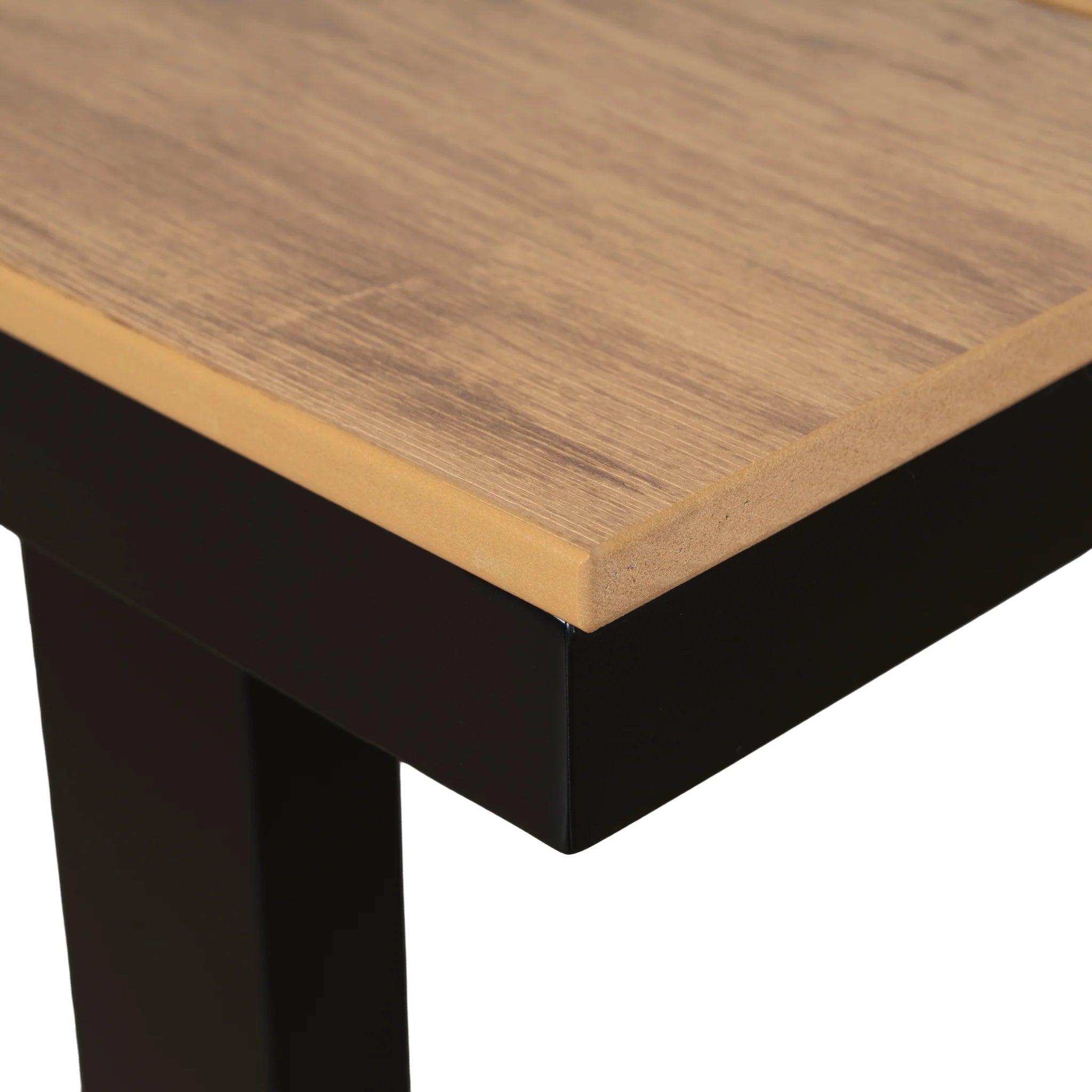Labulora 1.6m Black Outdoor Dining Table - Natural