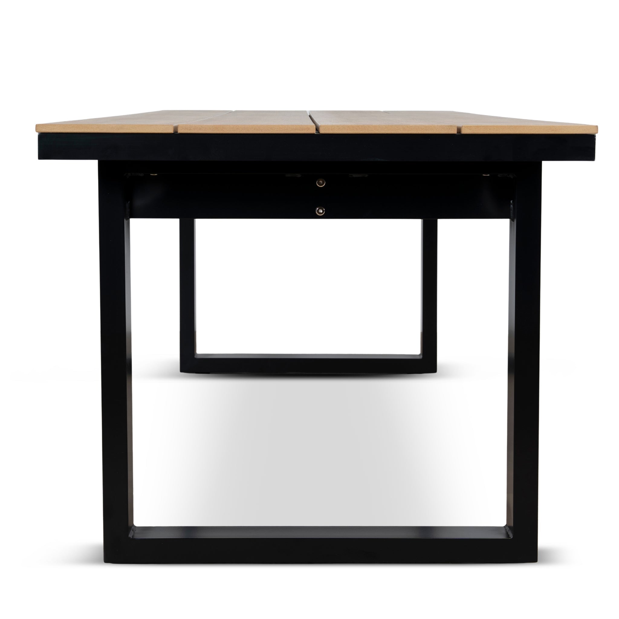 2.3m Black Outdoor Dining Table - Natural