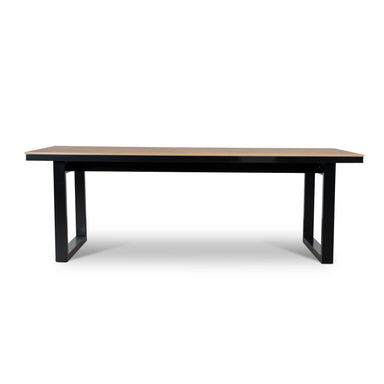 Showcasing Ledavela 2.3m Black Outdoor Dining Table - Natural DT12054-ID Dining Table by Calibre Furniturs