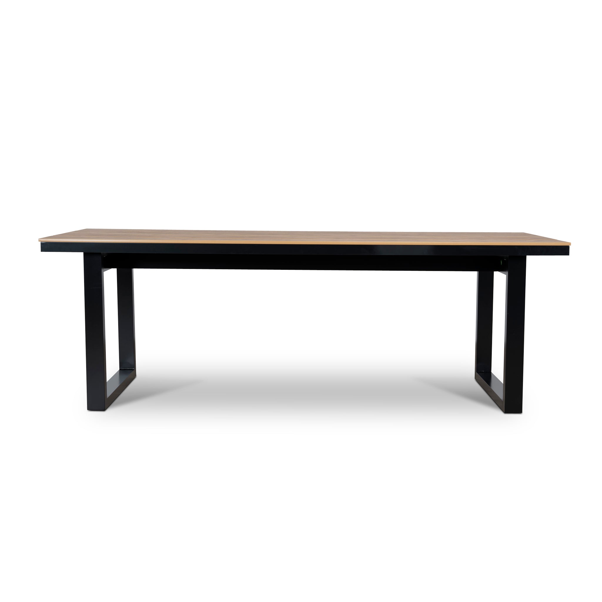 2.3m Black Outdoor Dining Table - Natural - image 2