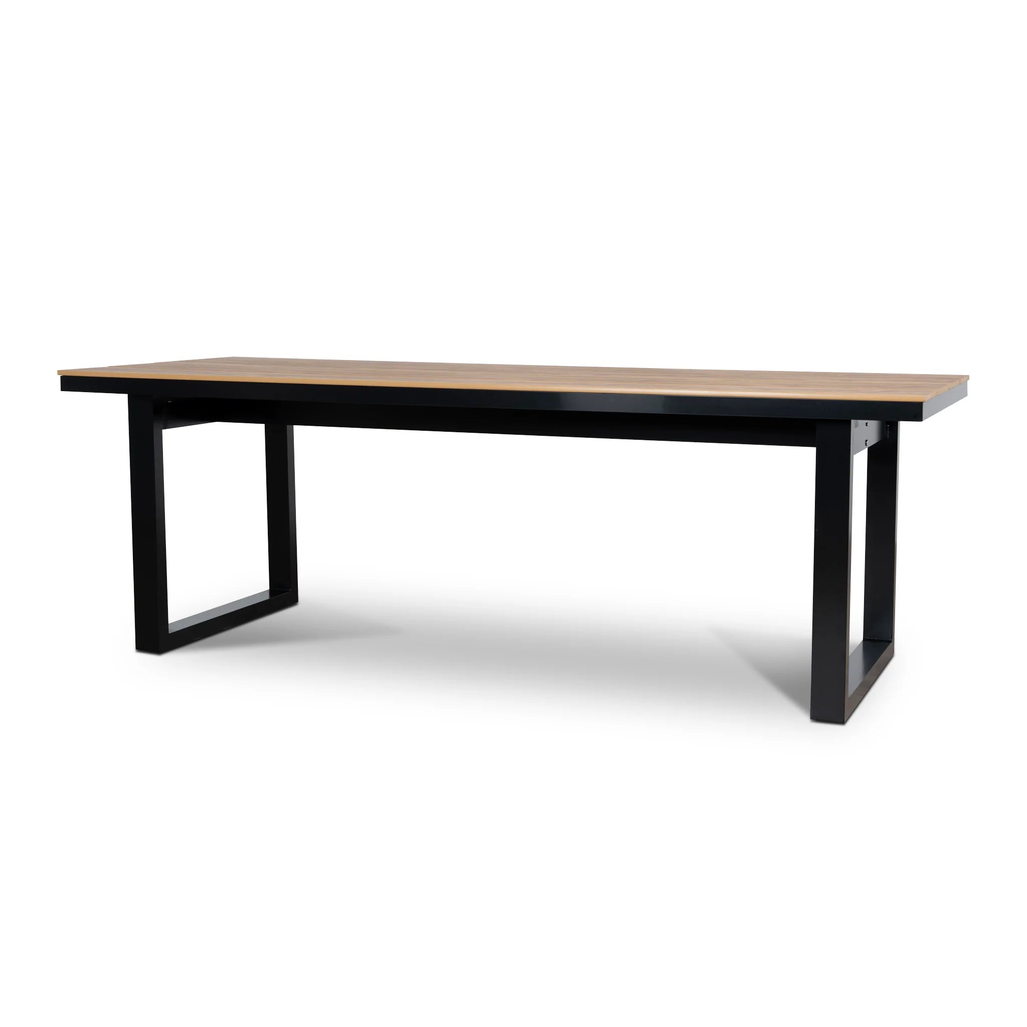 Showcasing Ledavela 2.3m Black Outdoor Dining Table - Natural DT12054-ID Dining Table by Calibre Furniturs