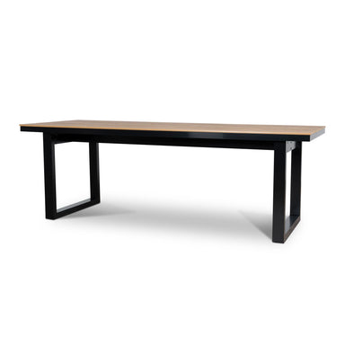 Showcasing Ledavela 2.3m Black Outdoor Dining Table - Natural DT12054-ID Dining Table by Calibre Furniturs