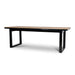 2.3m Black Outdoor Dining Table - Natural