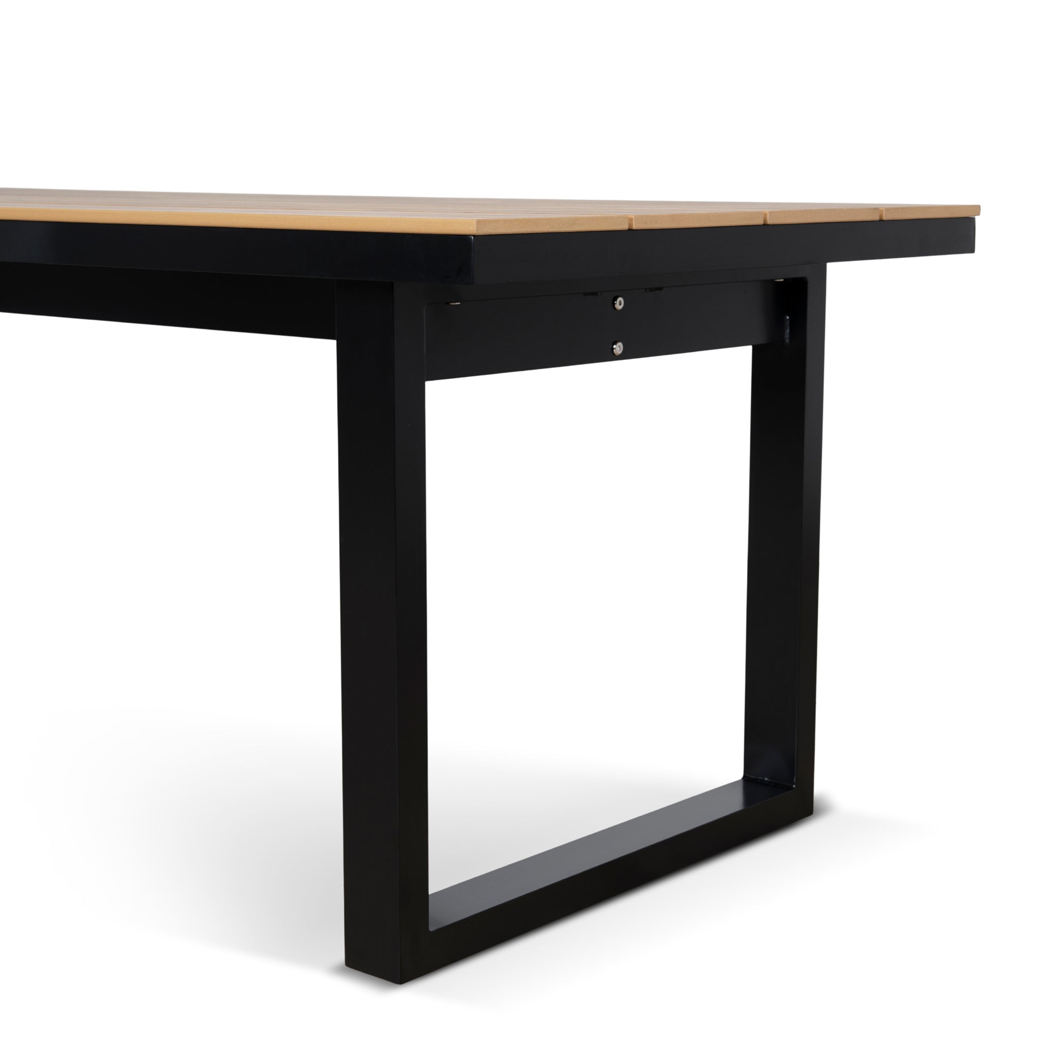 2.3m Black Outdoor Dining Table - Natural - image 6