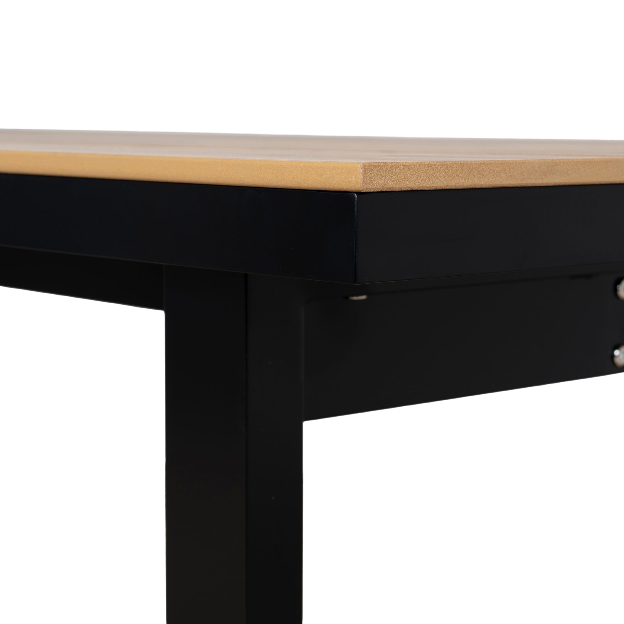 2.3m Black Outdoor Dining Table - Natural - image 8
