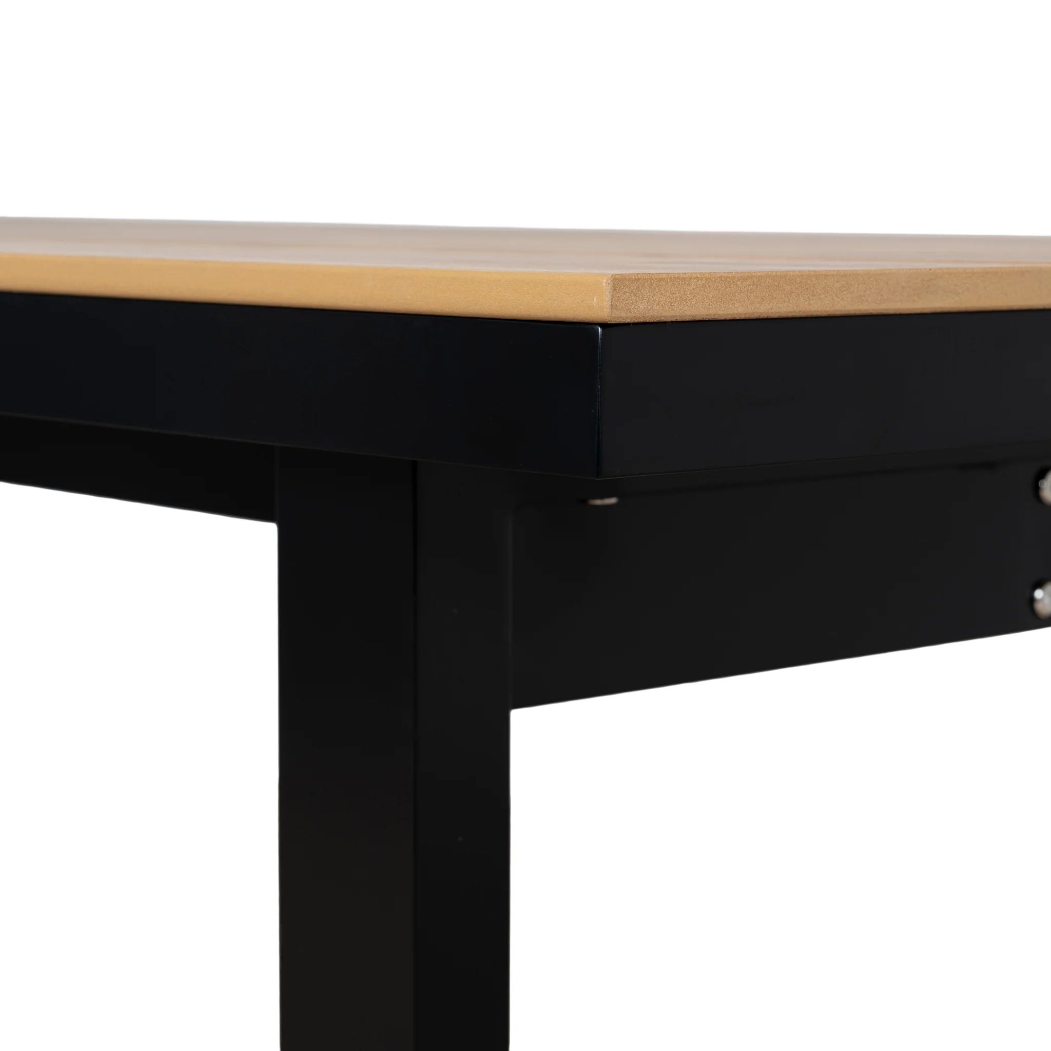 Ledavela 2.3m Black Outdoor Dining Table - Natural