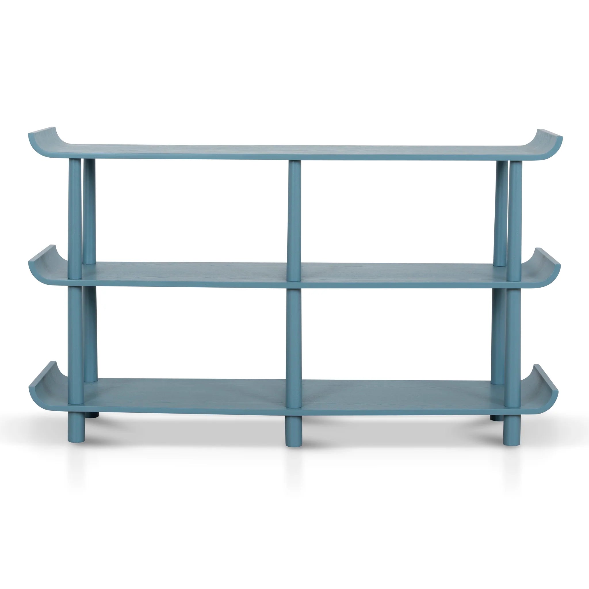 Showcasing Tidevela Wooden Shelving Unit - Light Blue DT12062-DR  by Calibre Furniturs