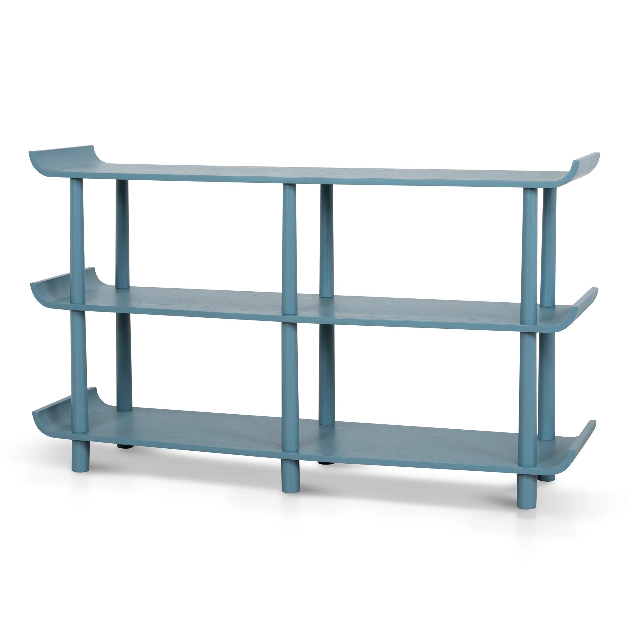 Showcasing Tidevela Wooden Shelving Unit - Light Blue DT12062-DR  by Calibre Furniturs