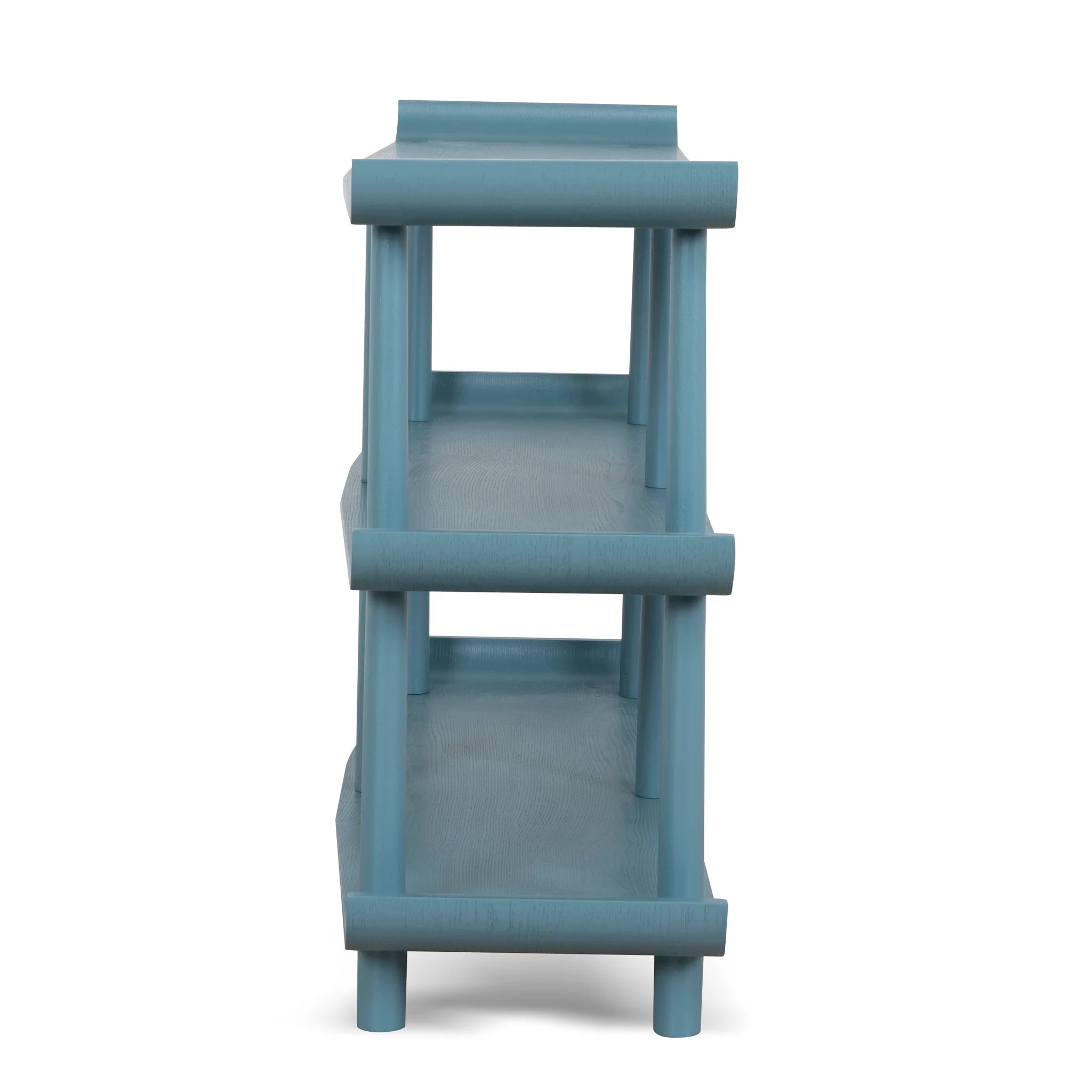 Showcasing Tidevela Wooden Shelving Unit - Light Blue DT12062-DR  by Calibre Furniturs