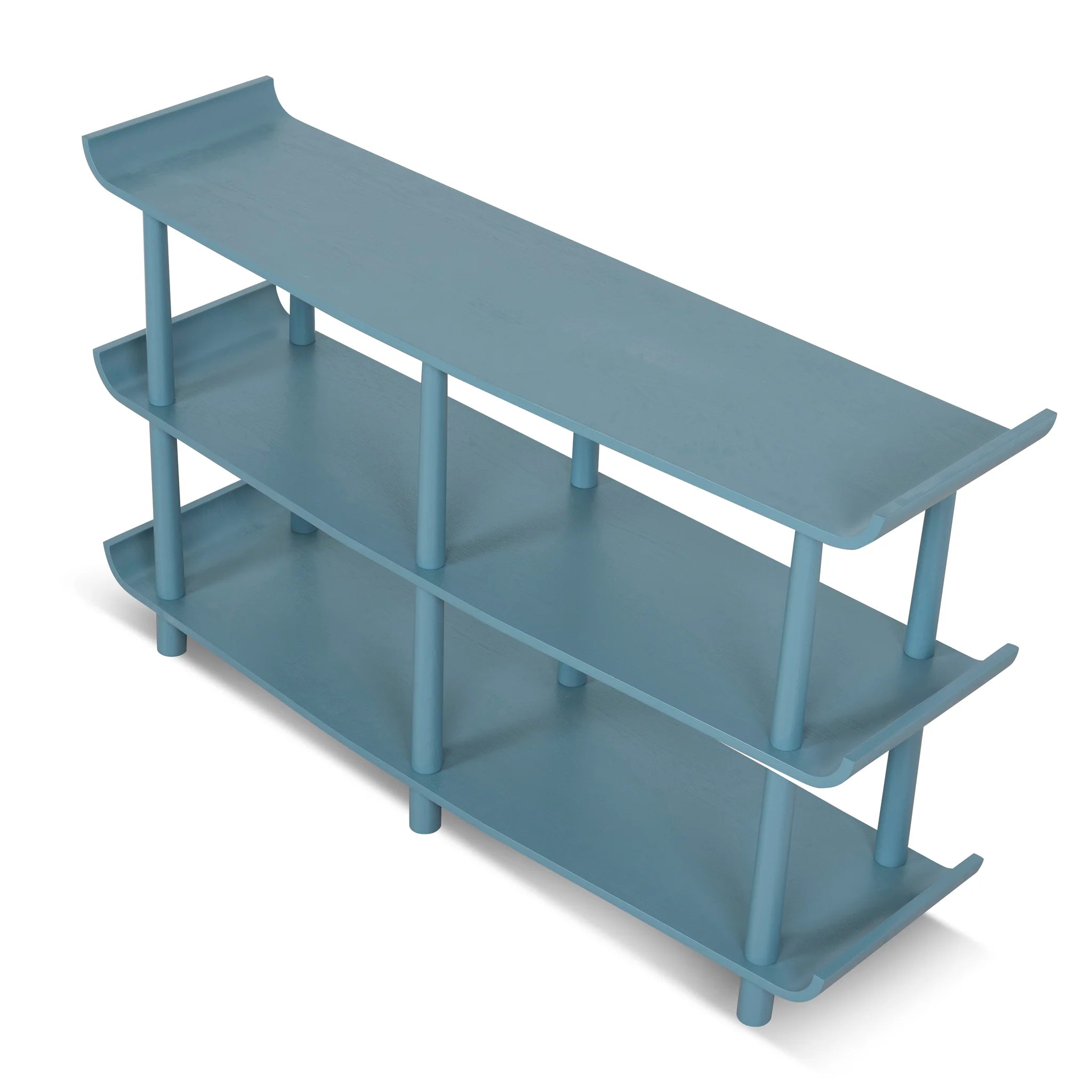 Tidevela Wooden Shelving Unit - Light Blue