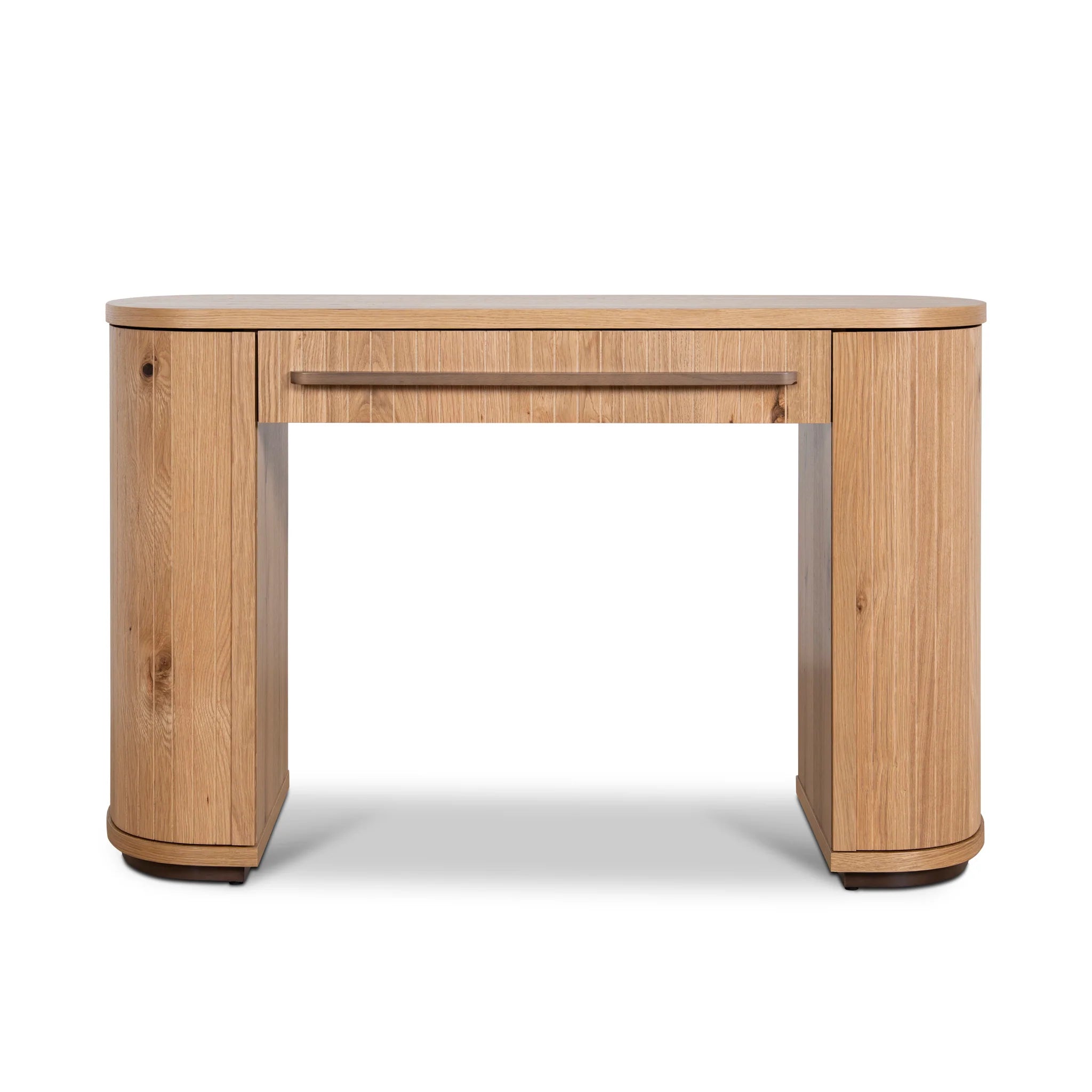 Showcasing Navema Dressing Table - Knotty Oak DT12110-VN Table by Calibre Furniturs