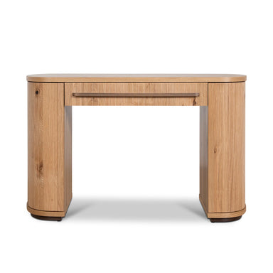 Showcasing Navema Dressing Table - Knotty Oak DT12110-VN Table by Calibre Furniturs