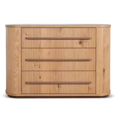 Showcasing Niravela Chest of 3 Drawers - Knotty Oak DT12111-VN Chest by Calibre Furniturs