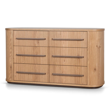Showcasing Larilo Chest of 6 Drawers - Knotty Oak DT12112-VN Chest by Calibre Furniturs