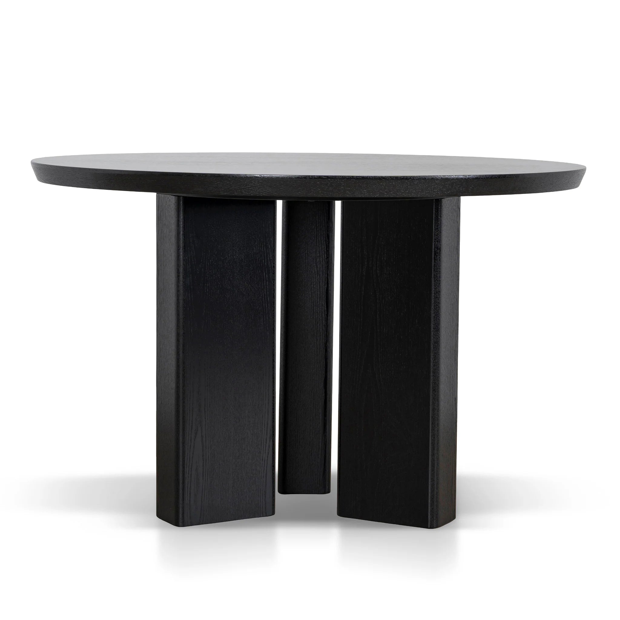 Showcasing Cenevera 1.2m Round Dining Table - Full Black DT12123-CI Dining Table by Calibre Furniturs
