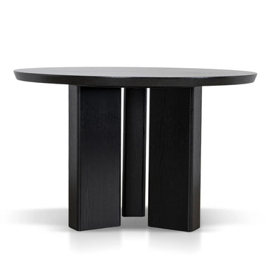 Showcasing Cenevera 1.2m Round Dining Table - Full Black DT12123-CI Dining Table by Calibre Furniturs