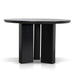 Showcasing Cenevera 1.2m Round Dining Table - Full Black DT12123-CI Dining Table by Calibre Furniturs