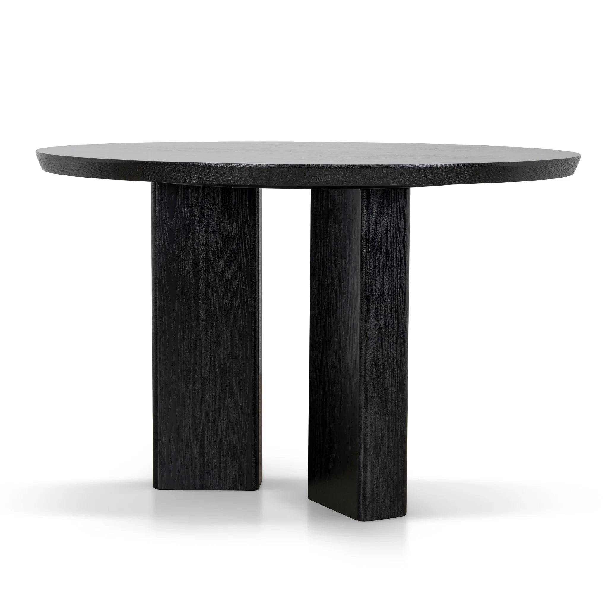 Showcasing Cenevera 1.2m Round Dining Table - Full Black DT12123-CI Dining Table by Calibre Furniturs