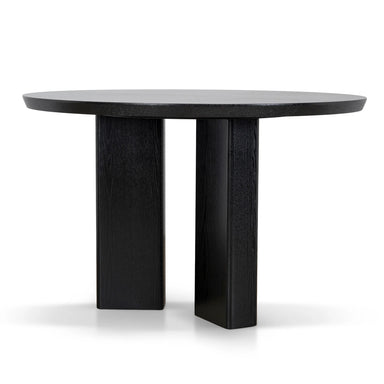 Showcasing Cenevera 1.2m Round Dining Table - Full Black DT12123-CI Dining Table by Calibre Furniturs