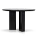Showcasing Cenevera 1.2m Round Dining Table - Full Black DT12123-CI Dining Table by Calibre Furniturs