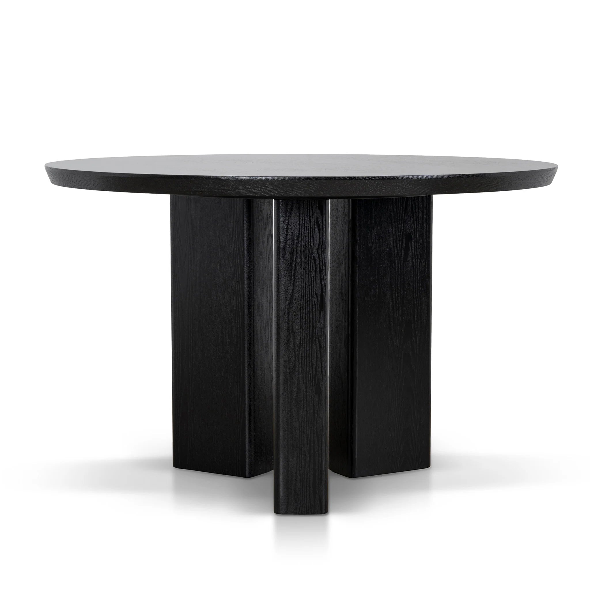 Showcasing Cenevera 1.2m Round Dining Table - Full Black DT12123-CI Dining Table by Calibre Furniturs