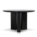 Showcasing Cenevera 1.2m Round Dining Table - Full Black DT12123-CI Dining Table by Calibre Furniturs