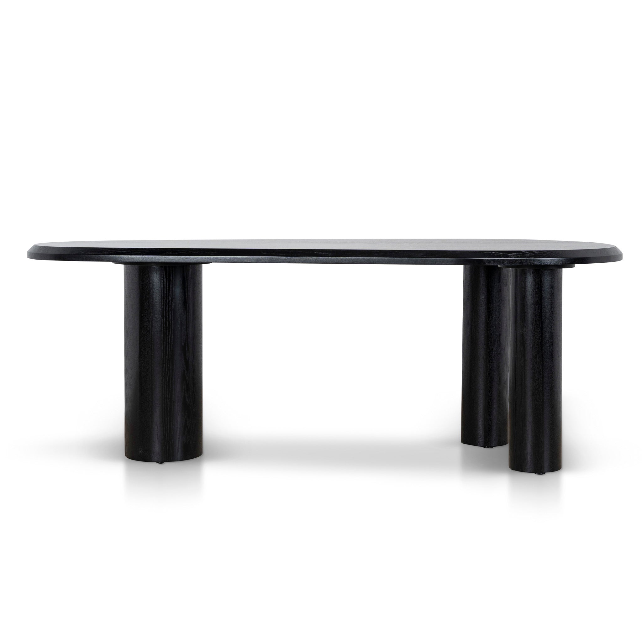 2.1m Oval Dining Table - Full Black
