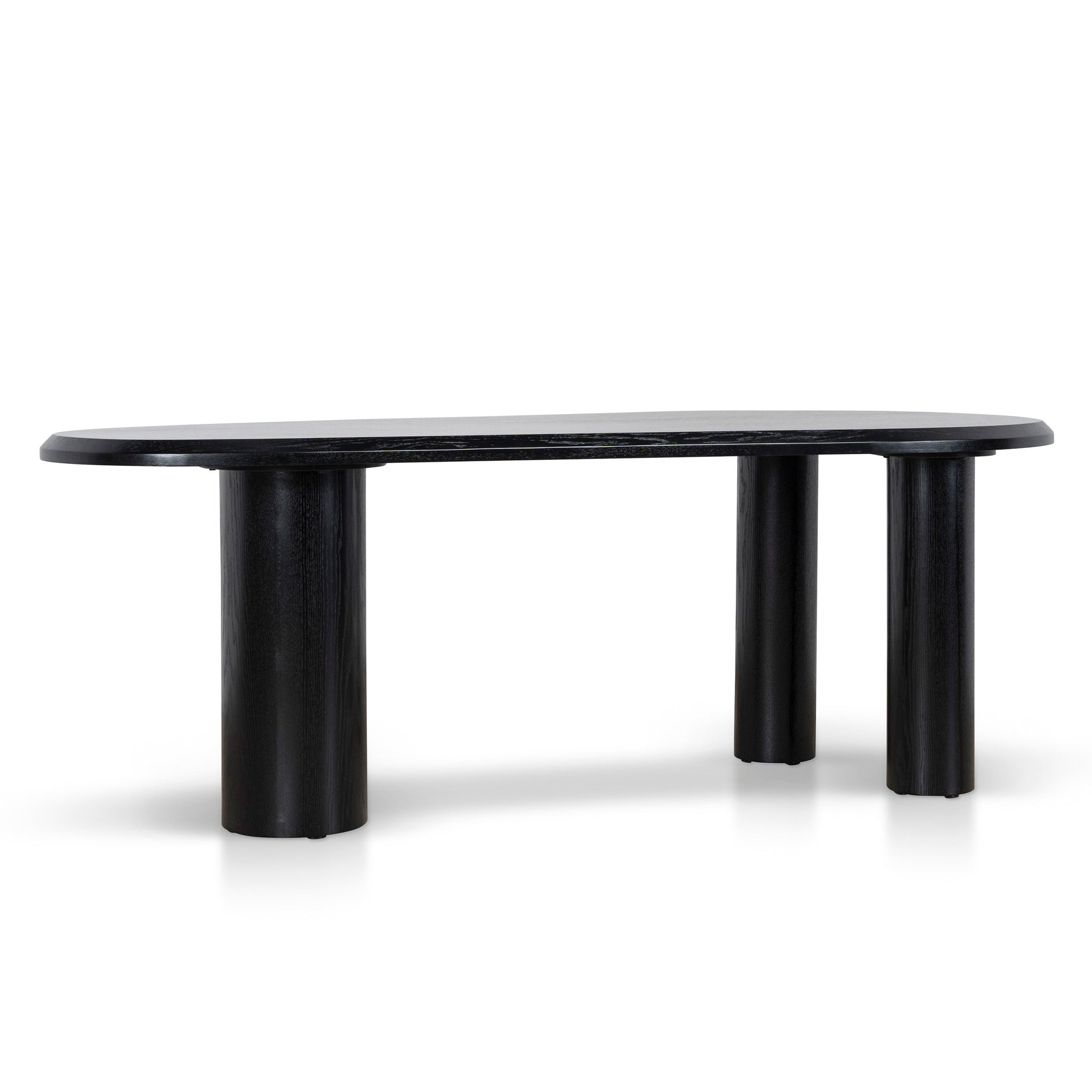 CDT12128-CI 2.1m Oval Dining Table - Full Black