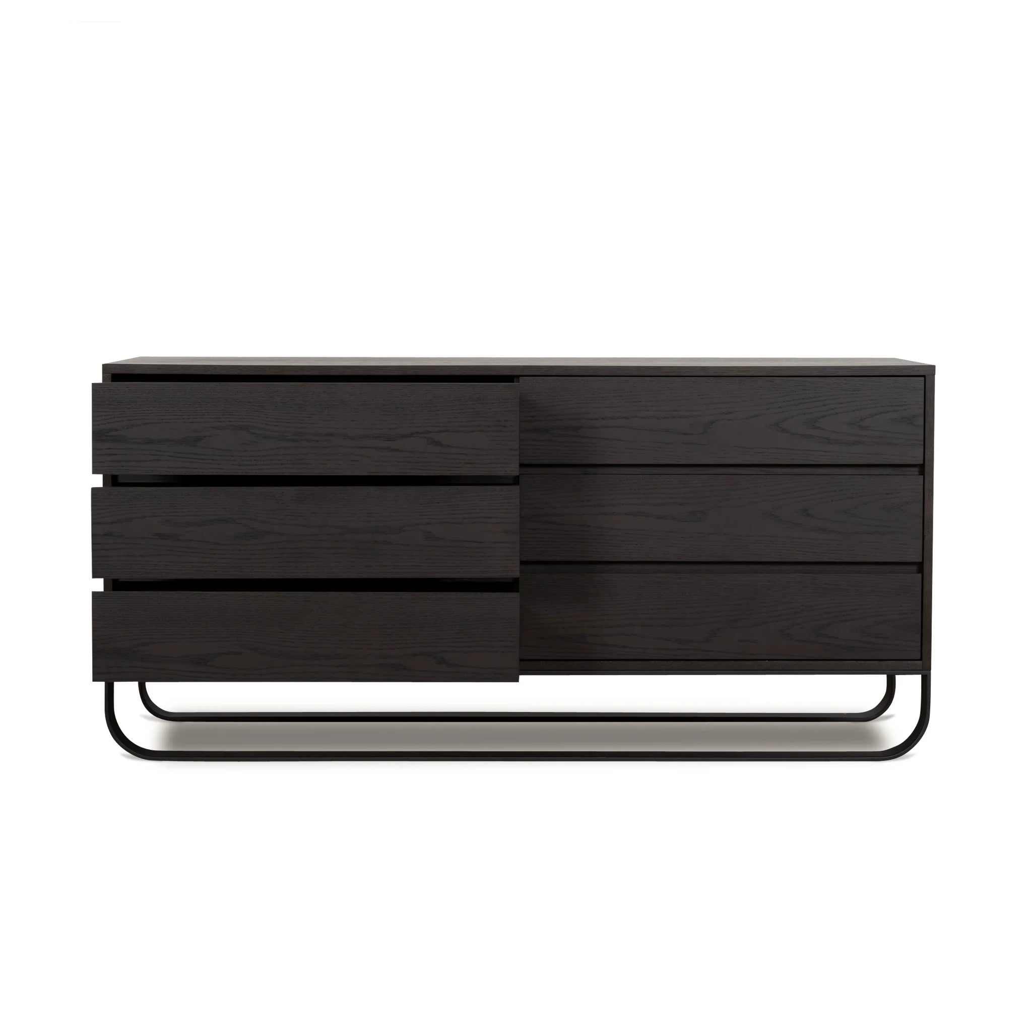 Showcasing Luria 1.6m Dresser Unit - Dark Walnut DT12136-BB Dresser by Calibre Furniturs