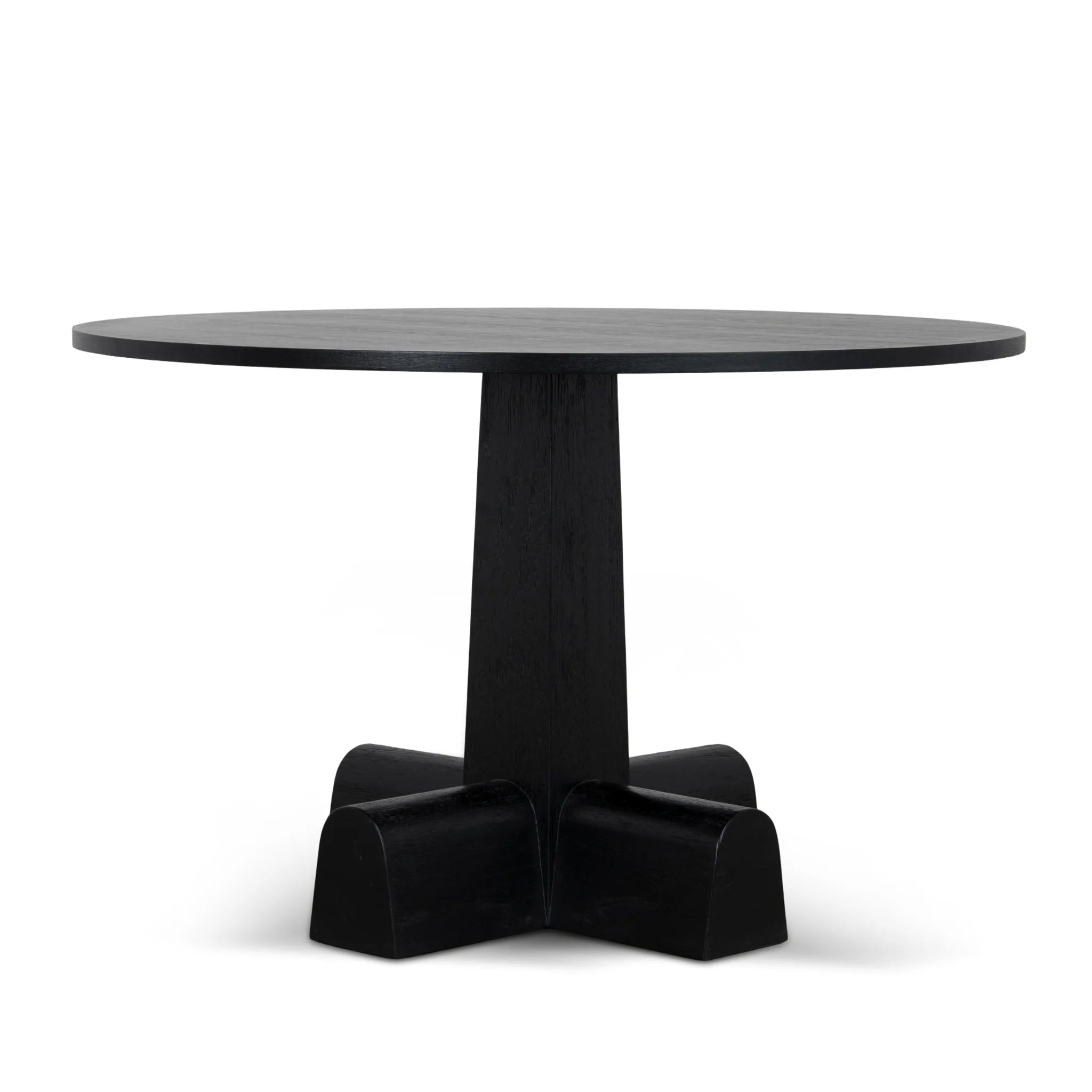 Showcasing Tiluna 1.2m Round Dining Table - Full Black DT12150-NI Dining Table by Calibre Furniturs