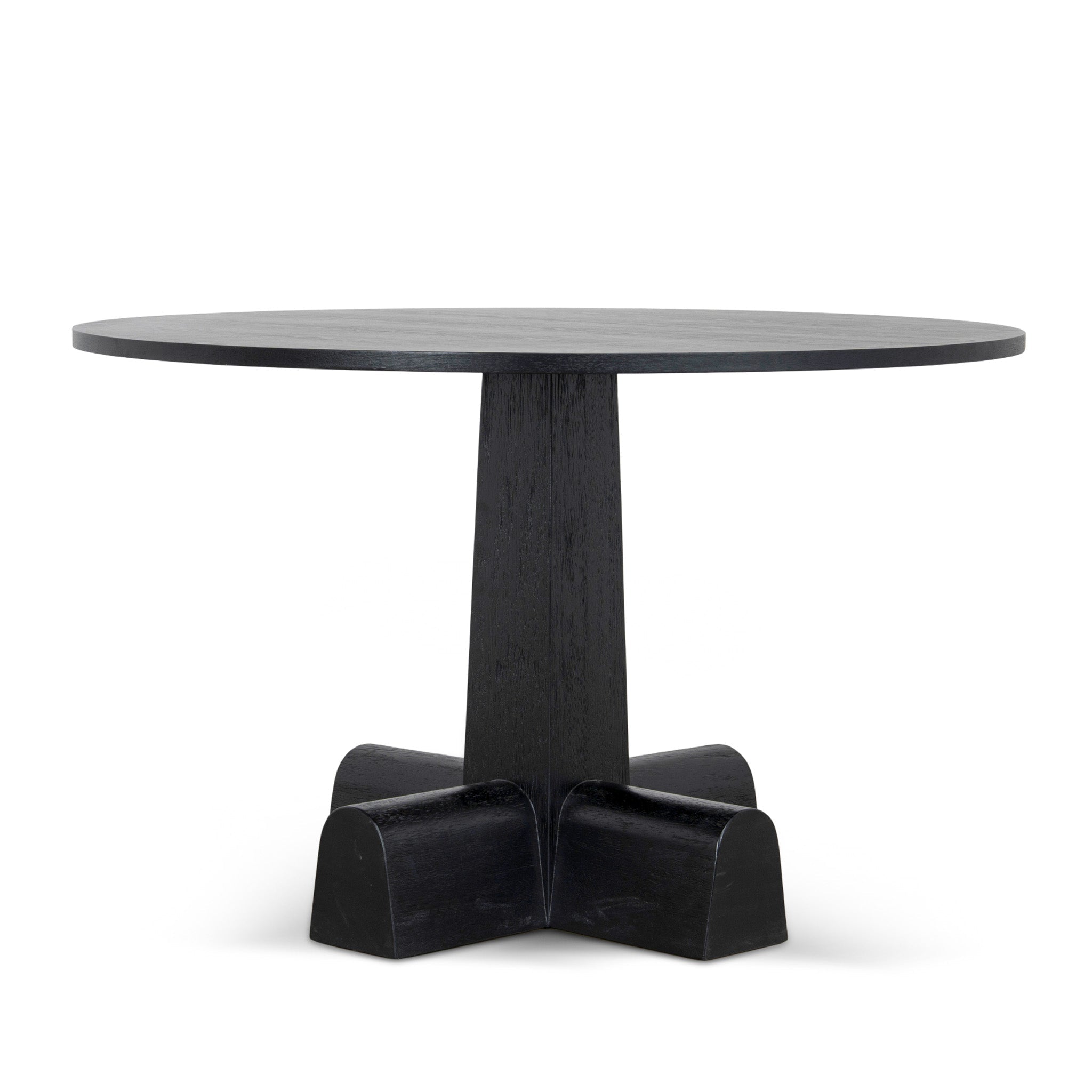 CDT12150-NI 1.2m Round Dining Table - Full Black
