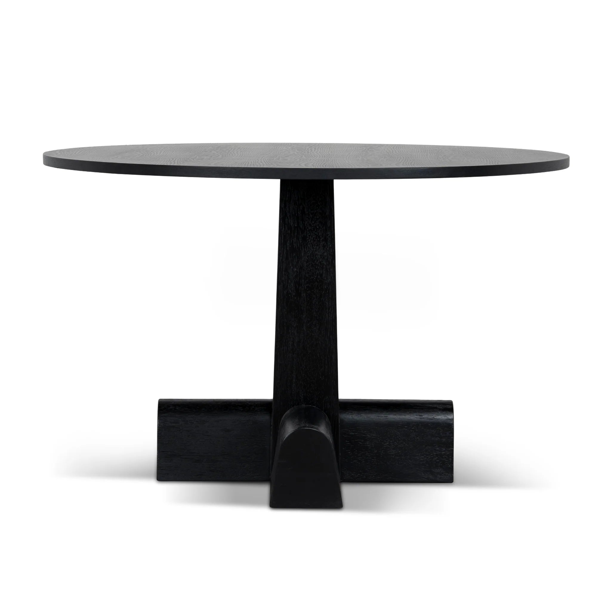 Showcasing Tiluna 1.2m Round Dining Table - Full Black DT12150-NI Dining Table by Calibre Furniturs