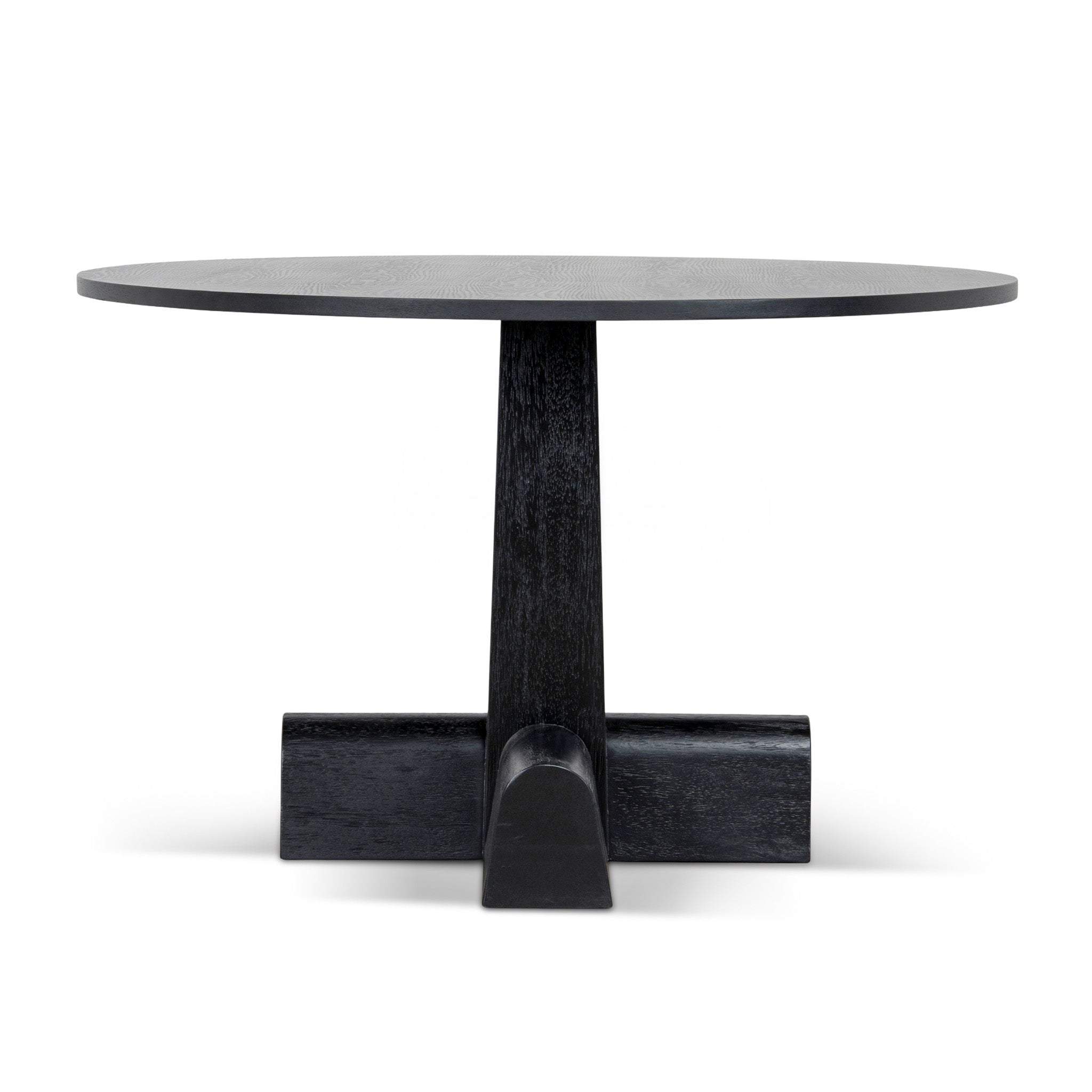 CDT12150-NI 1.2m Round Dining Table - Full Black