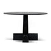 Showcasing Tiluna 1.2m Round Dining Table - Full Black DT12150-NI Dining Table by Calibre Furniturs