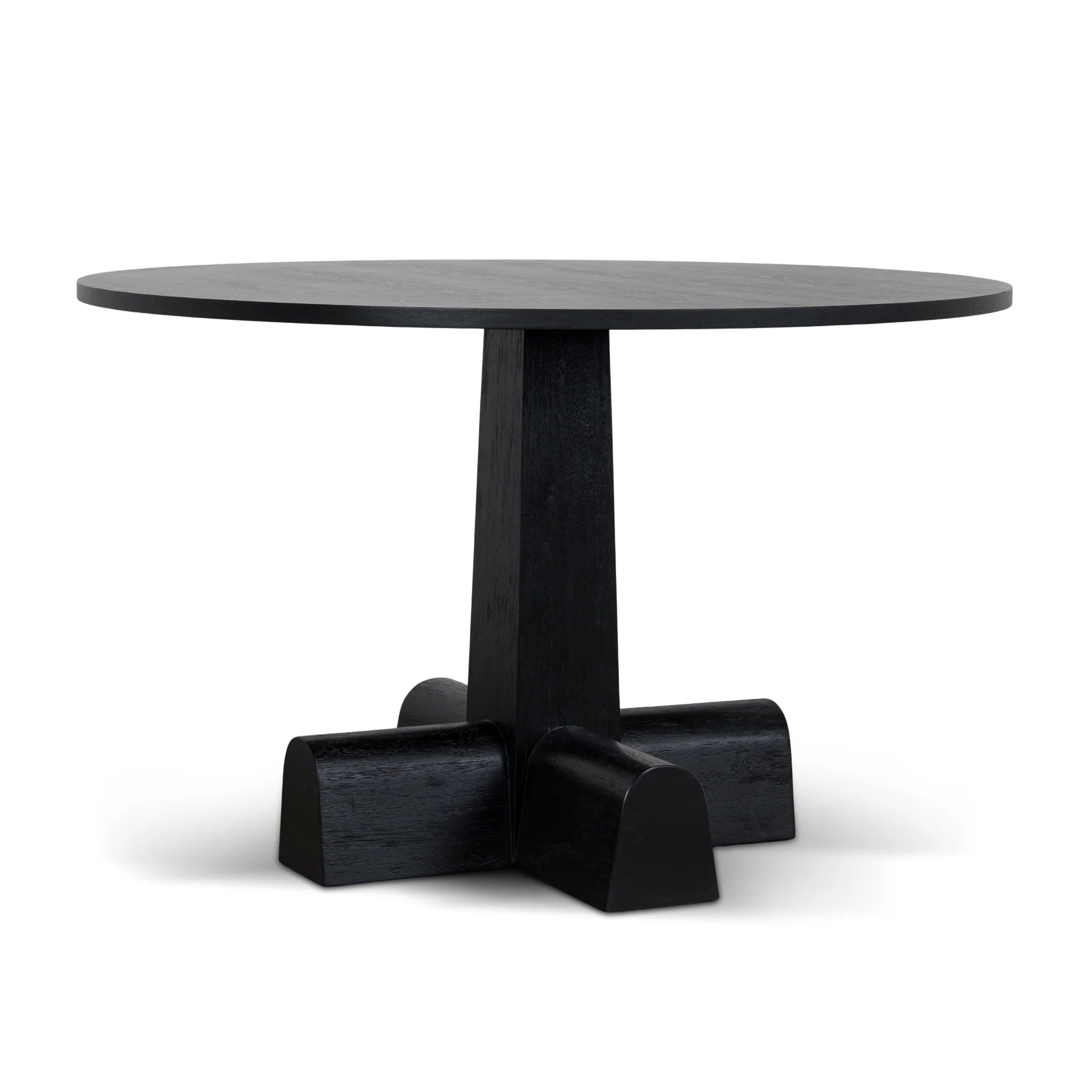 Showcasing Tiluna 1.2m Round Dining Table - Full Black DT12150-NI Dining Table by Calibre Furniturs