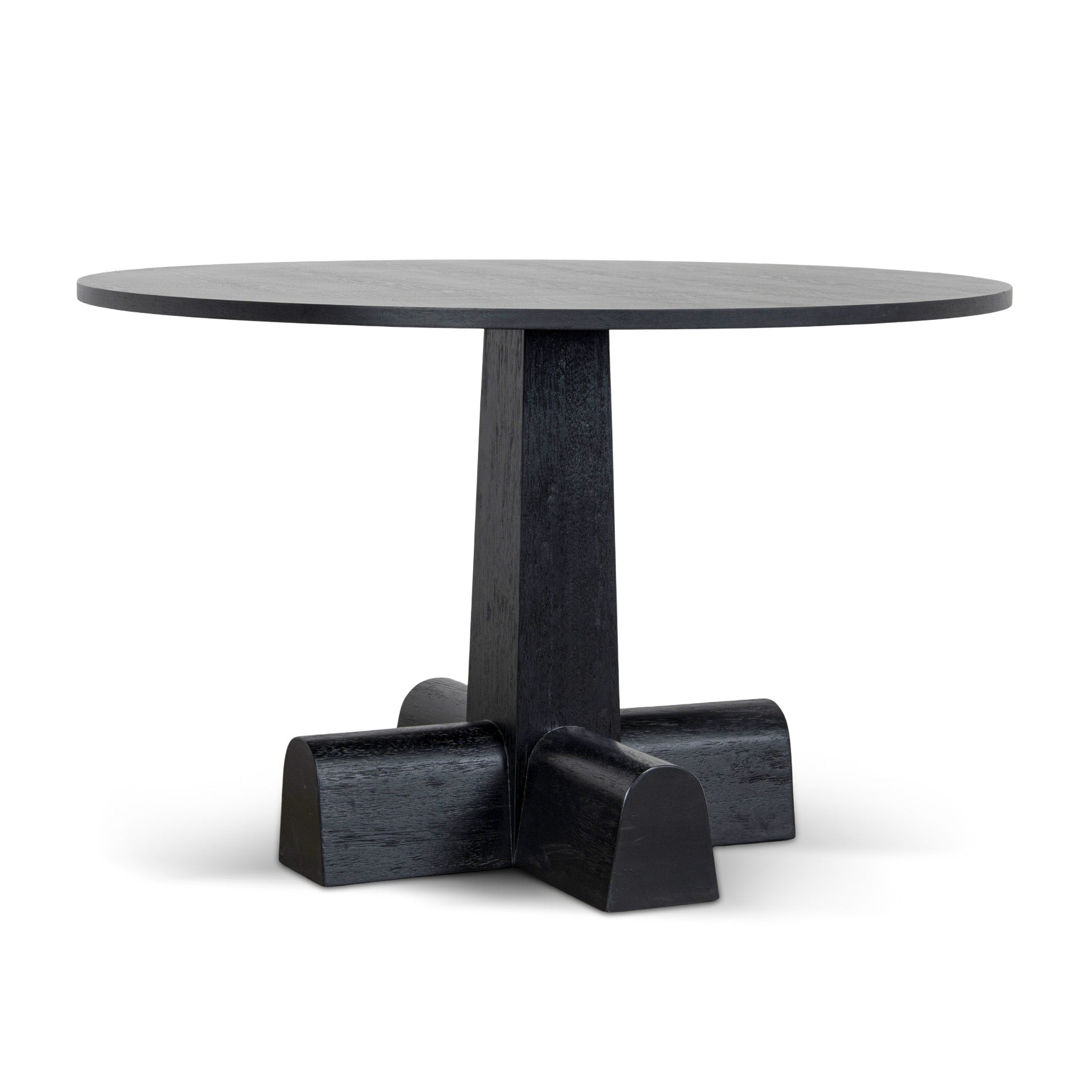 CDT12150-NI 1.2m Round Dining Table - Full Black