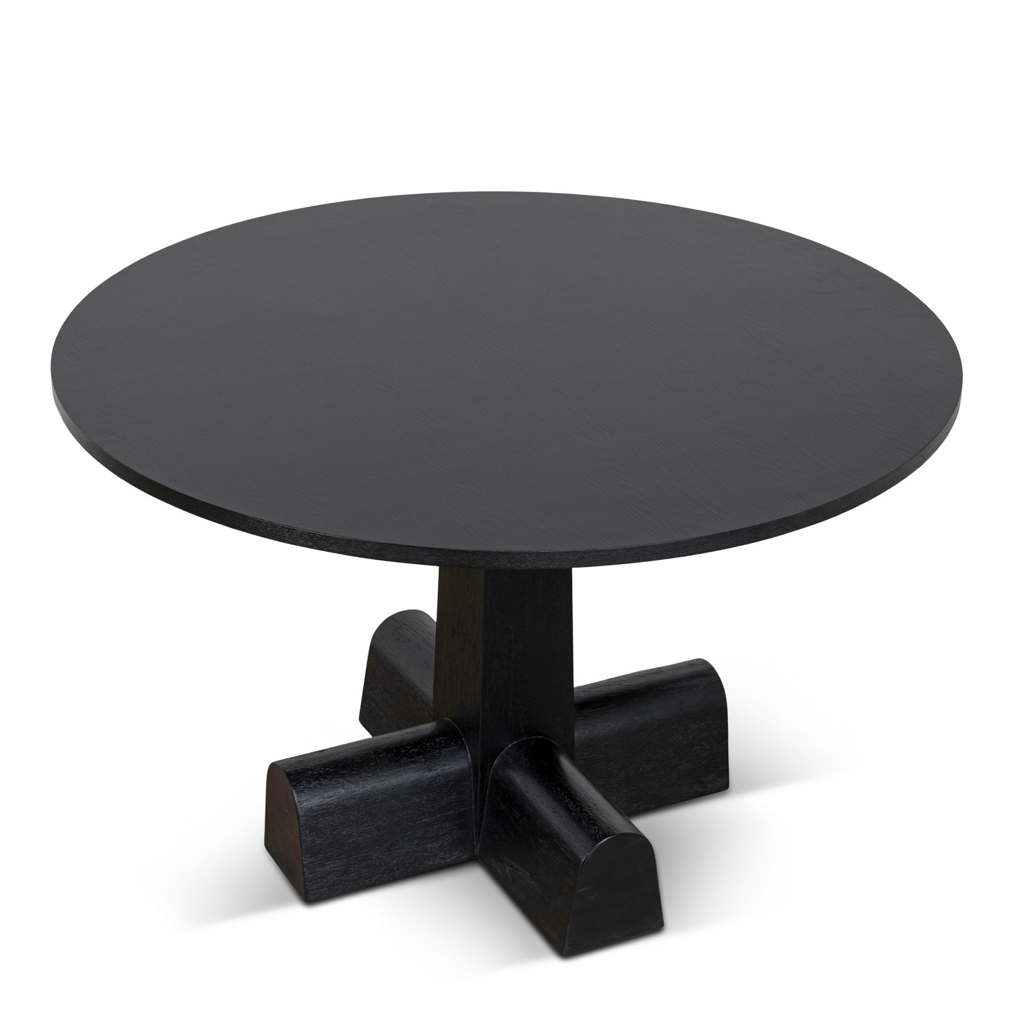 CDT12150-NI 1.2m Round Dining Table - Full Black