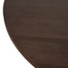 1.2m Round Dining Table - Dark Brown - image 9