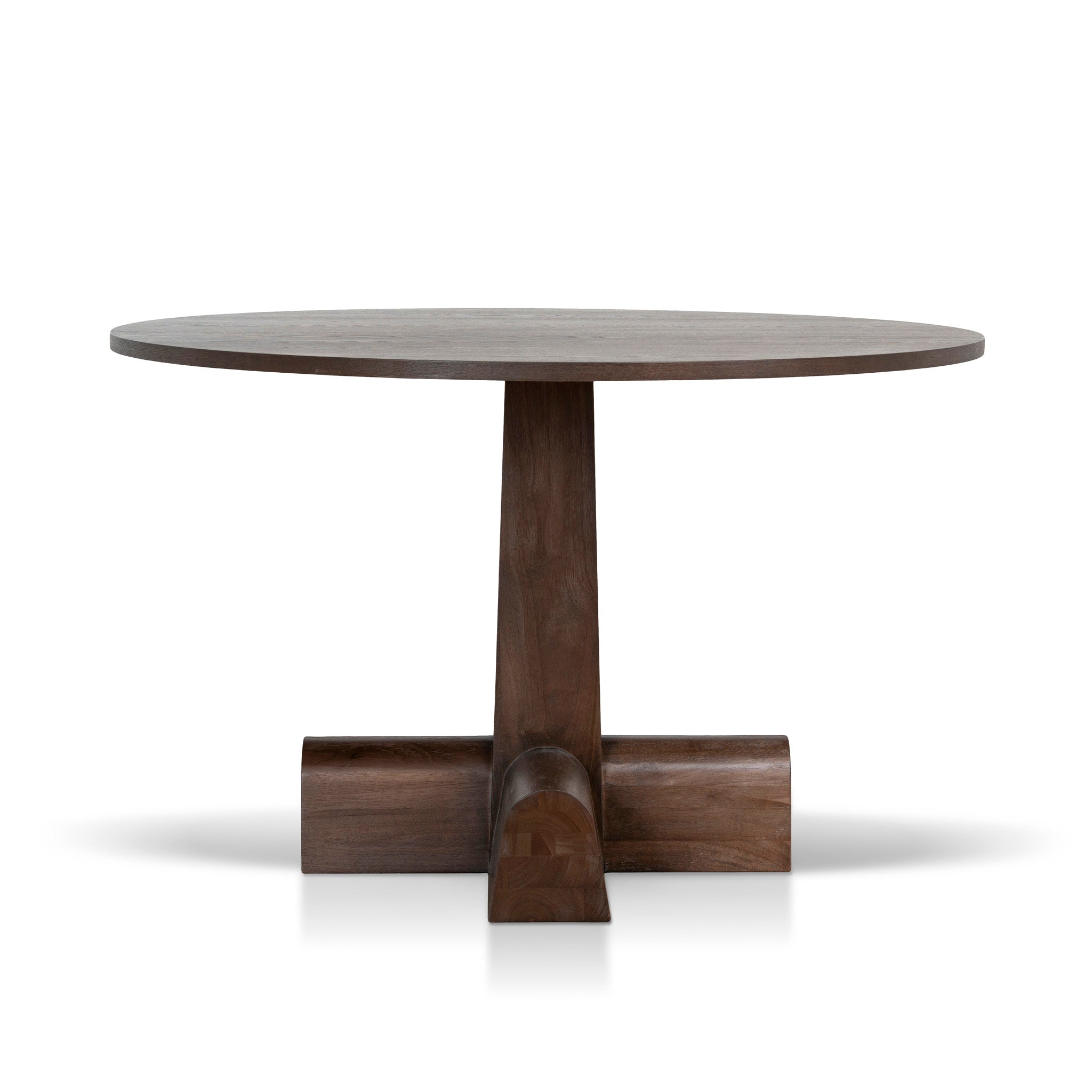 1.2m Round Dining Table - Dark Brown