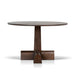 1.2m Round Dining Table - Dark Brown - image 3
