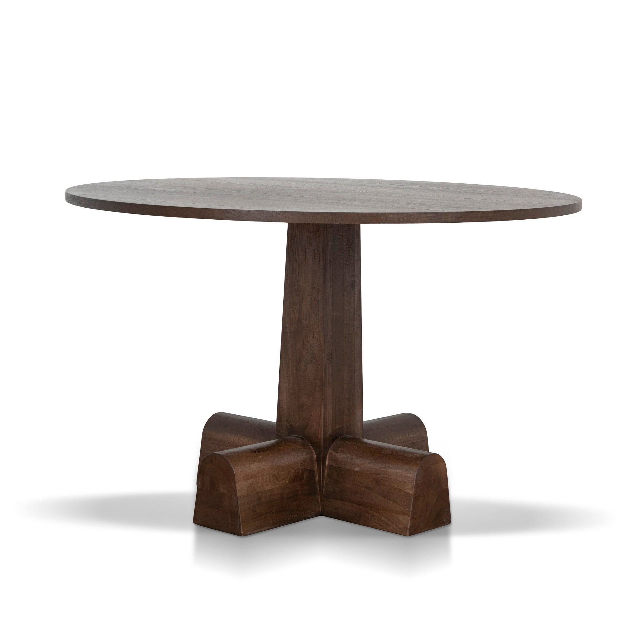 1.2m Round Dining Table - Dark Brown - image 2