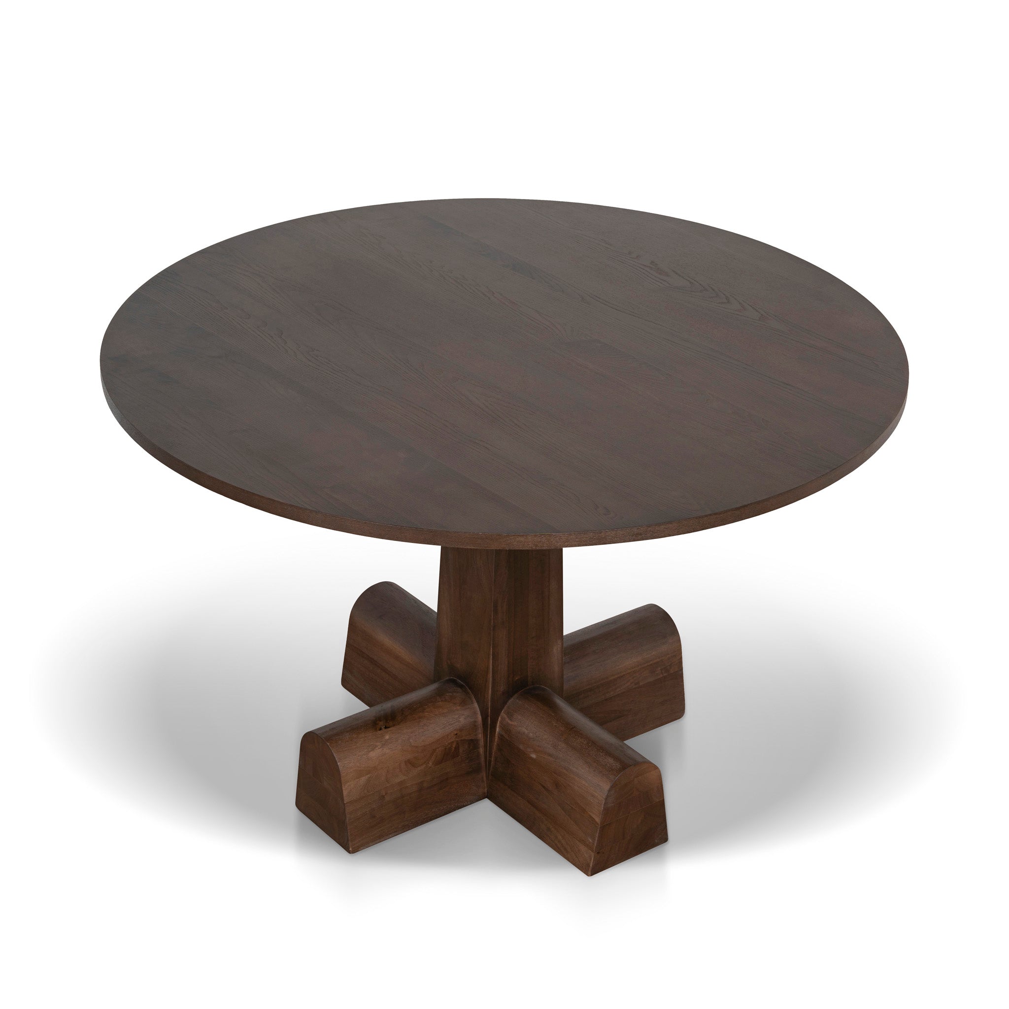 1.2m Round Dining Table - Dark Brown - image 4