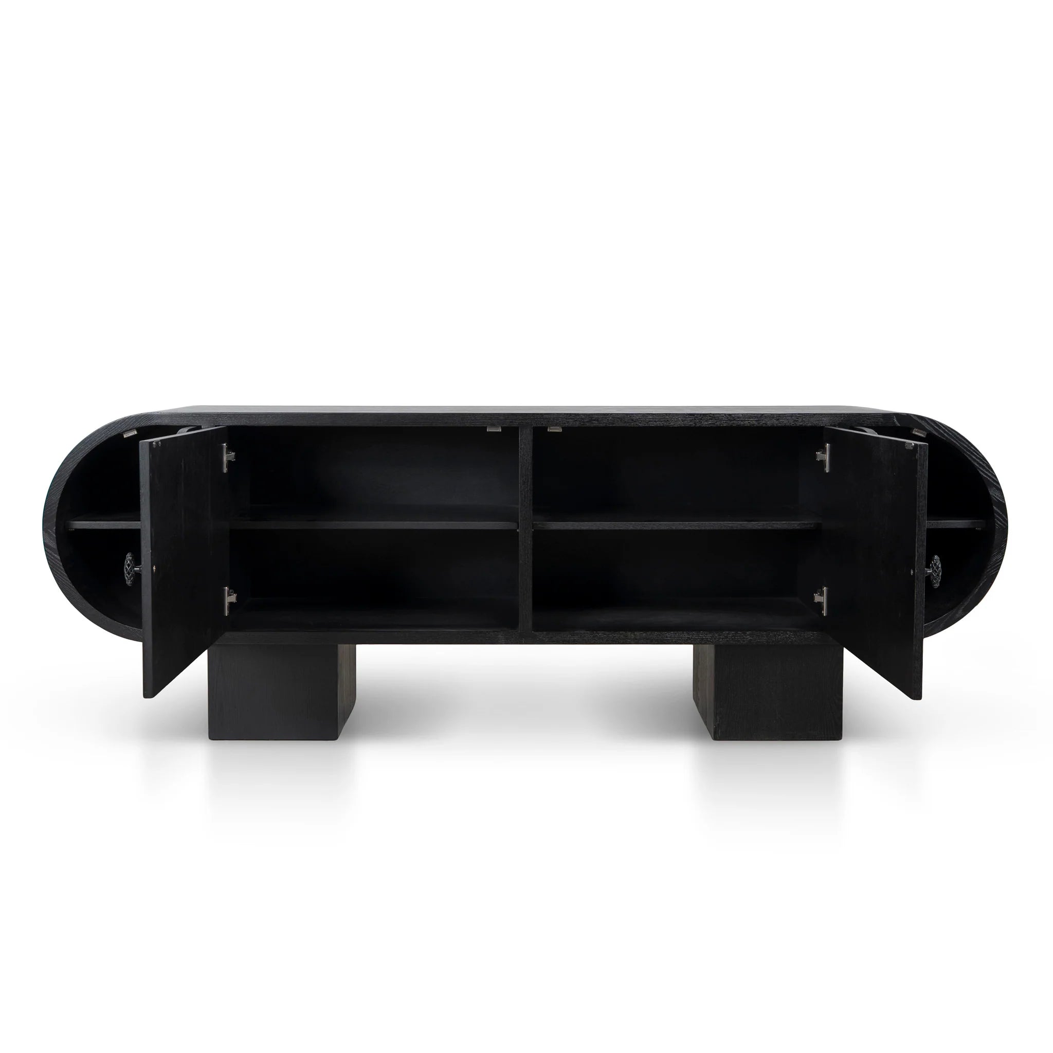 Showcasing Ratala 2.2m Sideboard Unit - Full Black DT12154-NI Sideboard by Calibre Furniturs