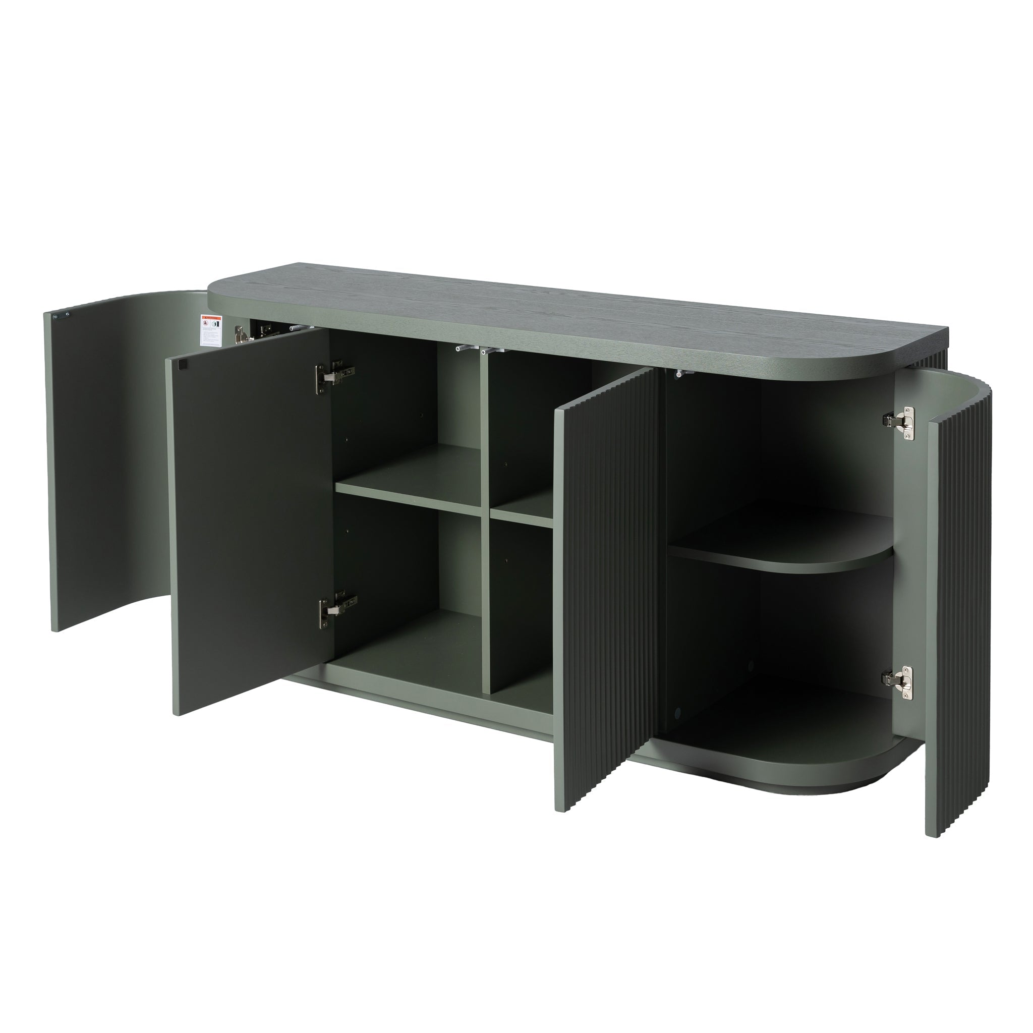 CDT12269-DW 1.6m Veneer Top Buffet Unit - Sage Green