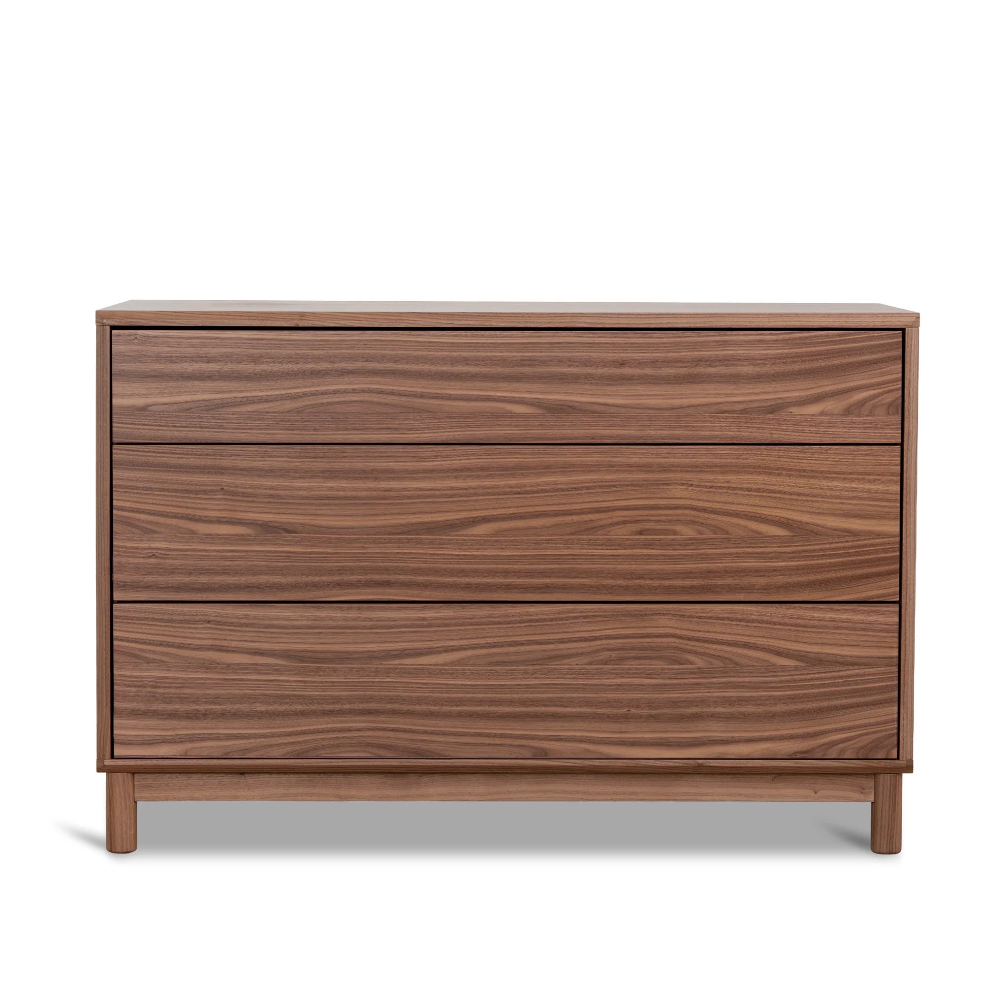 Showcasing Padedora 3 Drawers Dresser Unit - Walnut DT12278-CN Dresser by Calibre Furniturs